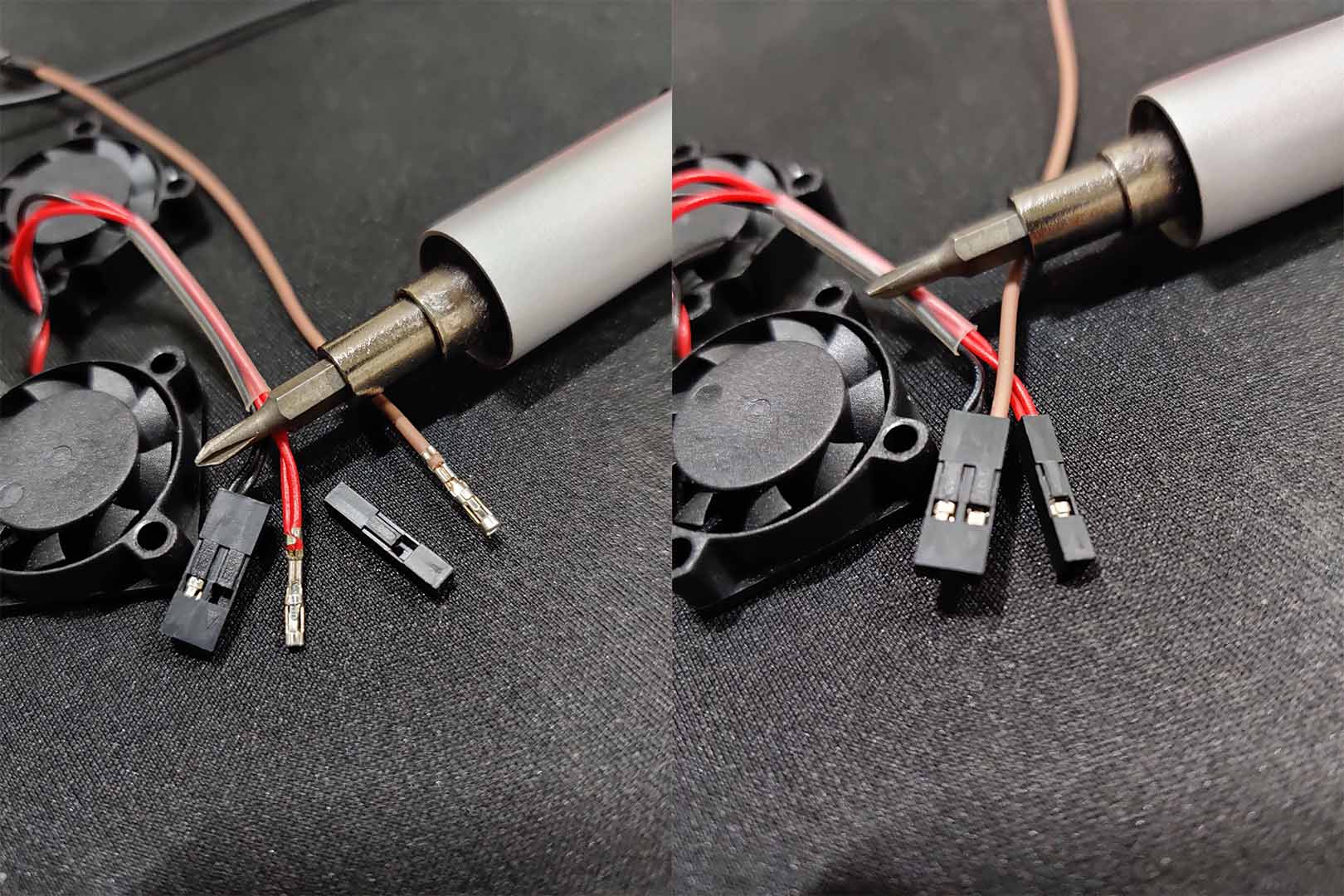 正极与用于 GPIO 控制的杜邦线交换